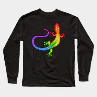 Rainbow Lizard Long Sleeve T-Shirt